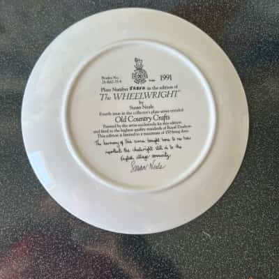 Brand New Royal Doulton The Wheelwright Collectable Plate 1991 (B26)