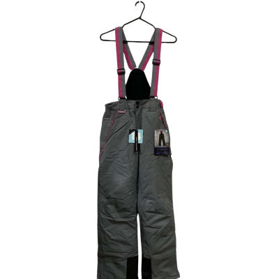  Kids Snow Pants Size 14 Grey / Pink  