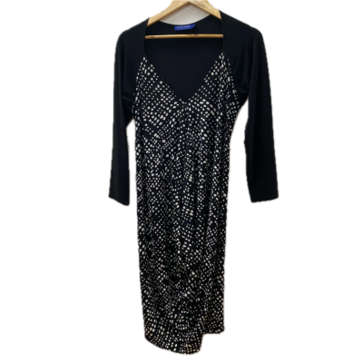 Sacha Drake Womens Dress Size 14 Black  / Polka Dot / White 