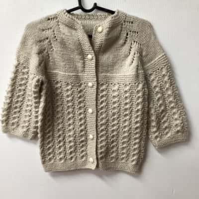 Kids hand knitted cardigan  (a)
