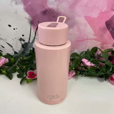 Near new Pink Frank Green metal drink bottle 