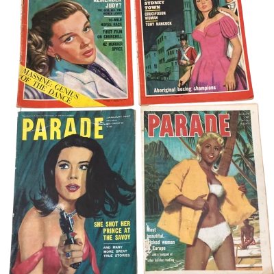 Parade 60’s and 70’s Collection of 10 Magazines 