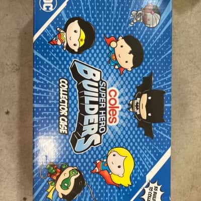 Coles super hero builders collector case and incomplete set