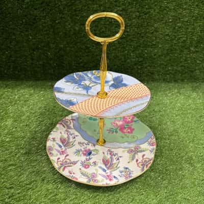 Wedgwood Butterfly Bloom 2 Tiered Cake Stand
