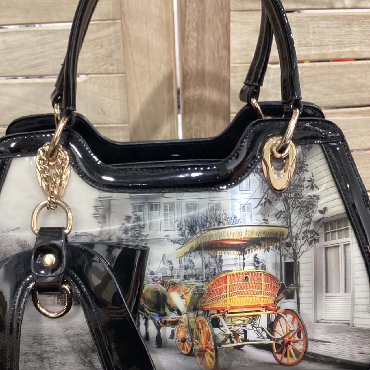 1688 Multifunctional Vintage Ladies Handbag(Black)