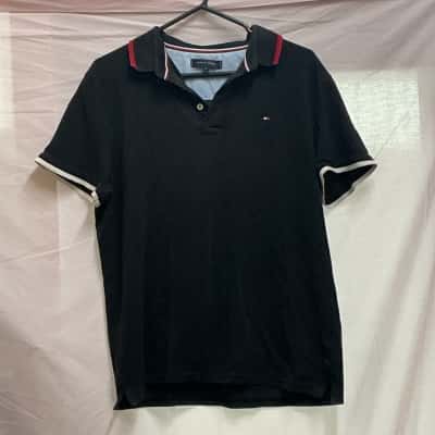 Tommy Hilfiger Mens  Size L Polo Shirt Black  