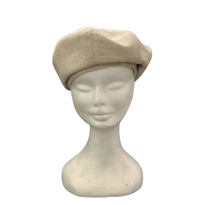  The Mohair Farm natural weave Beret size 21 Beige 