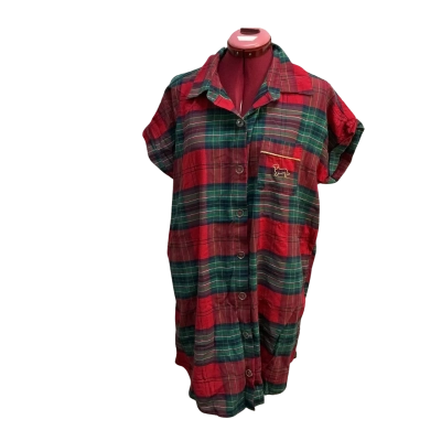 Peter Alexander Womens  Size M Nightgown Green / Red / Striped 