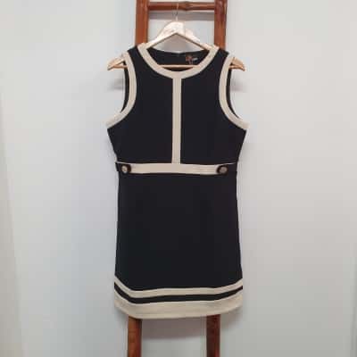 Yumi Women's Size 14 Sleeveless Black & Cream Dress - New With Tags
