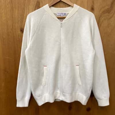 Uniqlo Off White Wool-Blend Knit Jacket Size XL
