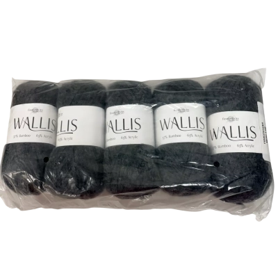 Wallis charcoal bamboo & acrylic balls of yarn (5)