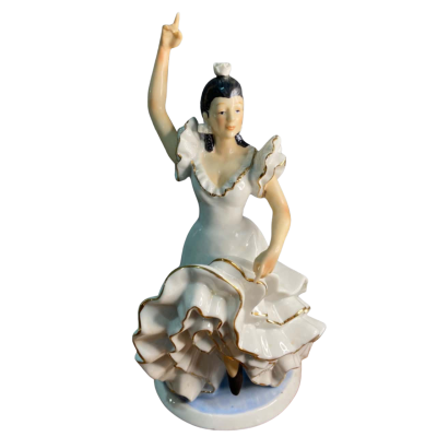 Vintage Schaubach Kunst German Dancing Lady Porcelain Figurine