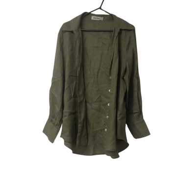Womens Ebby And I  Size XL Button Up Top Green 