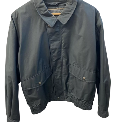  Mens  Size L Front Zipper Black  / Grey 