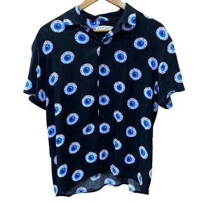 Black Friday Eye Patterned Shirt Size XS
