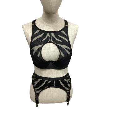 Honey Birdette Womens  Size M Underwear / Suspender - Zebra Print