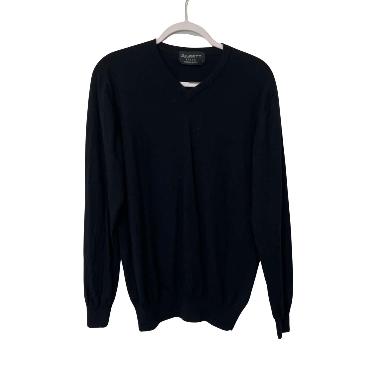 BALTHAZAR WOOL ANTHRACITE V-NECK JUMPER main image 1