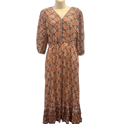Rockmans Womens  Size 14 Maxi Dress Multicoloured 
