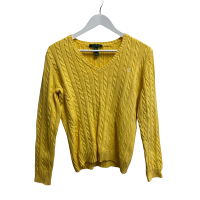 Polo Ralph Lauren Womens  Size M Jumper Yellow 