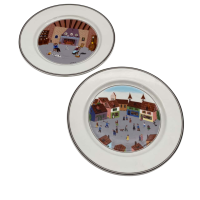 2x Villeroy & Boch ‘Design Naif’ 21cm Entree Plates