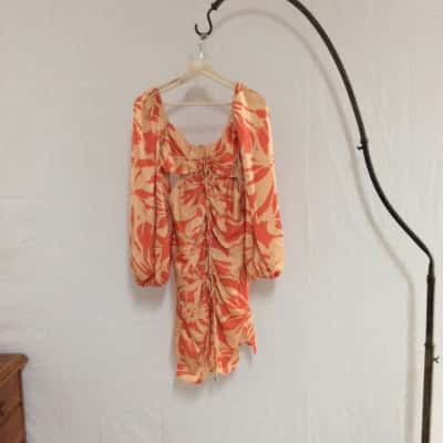 Sheike Women’s  Size 8 Floral Dress Orange 