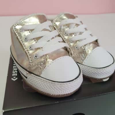 Converse Baby's Size 3  All Star Gold Sneaker