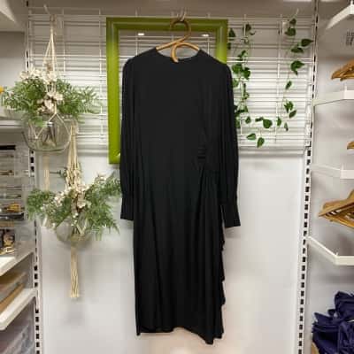 Zimmermann Womens Silk  Size 3  12-14  Midi Dress Black 