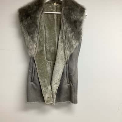 Womens Tribal Jeans Fur Vest