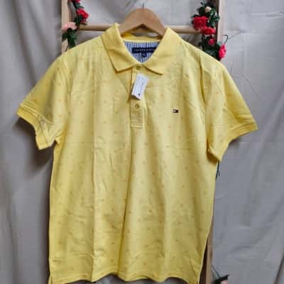 Mens Tommy Hilfiger Yellow Polo Top Size XL BNWT