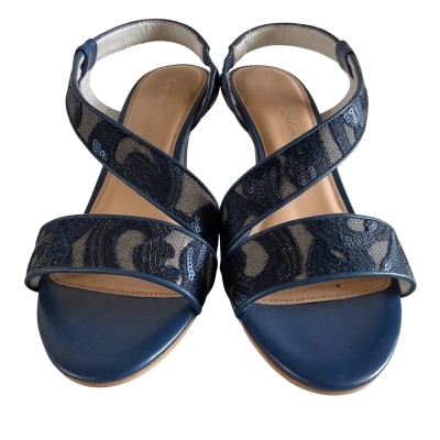 New Martini Marco Navy Mesh Womens  Size 39 Heels 