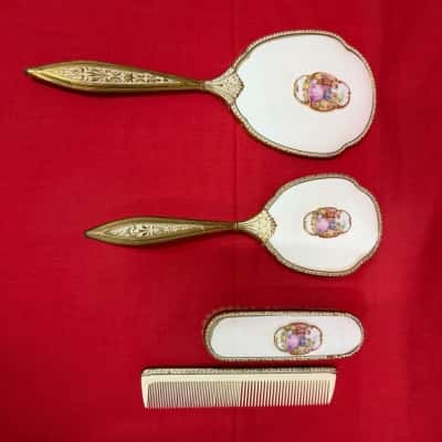 Vintage Vanity Set – Mirror, Brushes & Comb