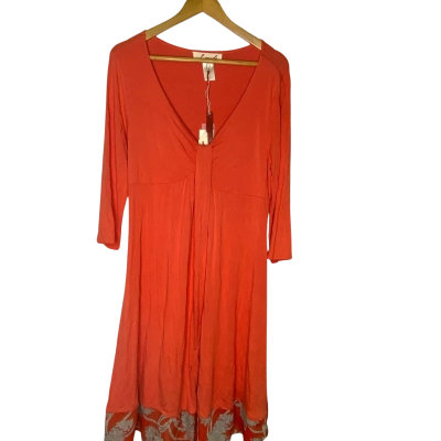 Louche Womens  Size 14 Midi Dress Grey / Orange 