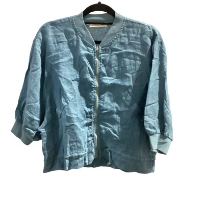 The Italian Cartel  Womens  Size One Size Fits All Blue Fine Linen Cropped Jacket NWOT