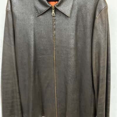 Merino  Mens  Size XXL Front Zipper Brown jacket 