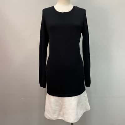 Witchery Womens  Size M Midi Stretchy Dress Black  / White 