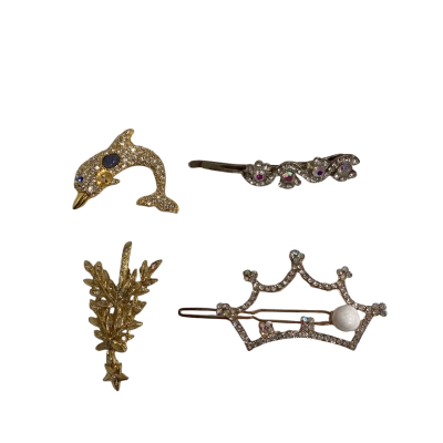  Assorted Costume Brooches Set of 4