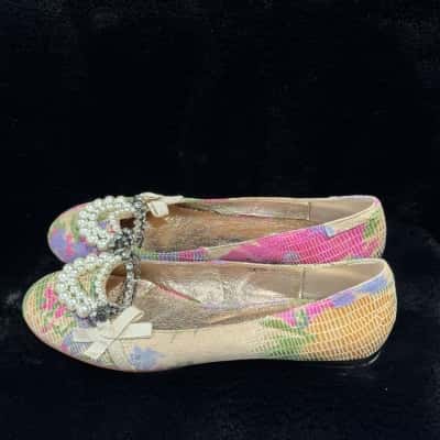  Womens Size 41 Flats Multicoloured 