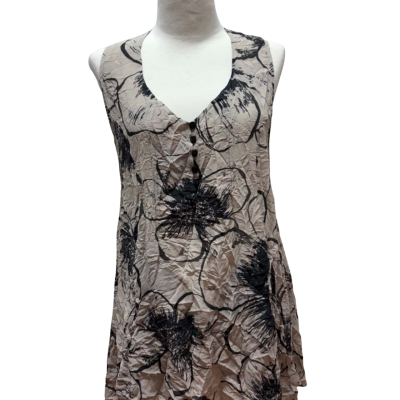 The Ark Clothing Co. Womens  Size M Floral Top Beige 