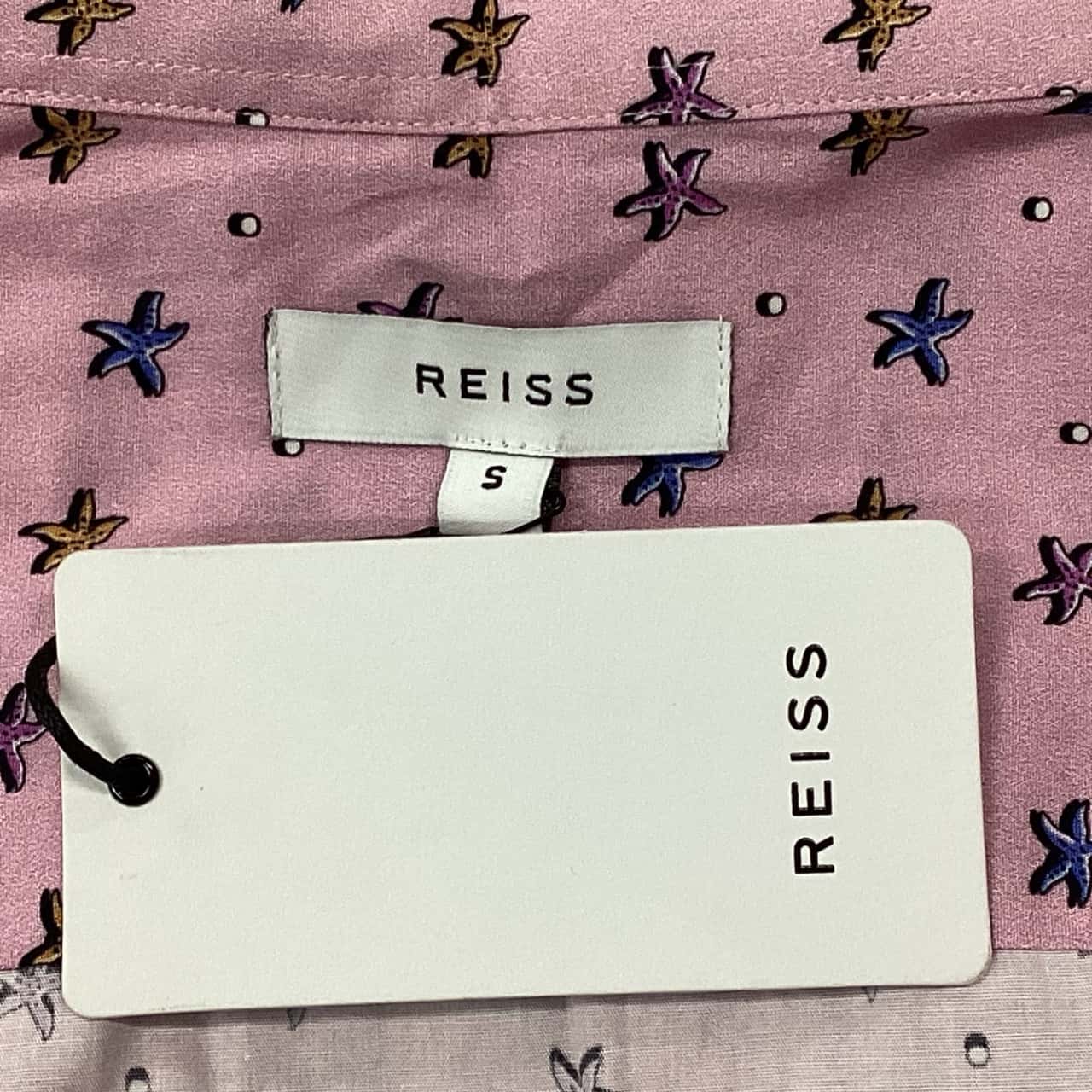 Reiss Mens Size S Short Sleeve Pink
