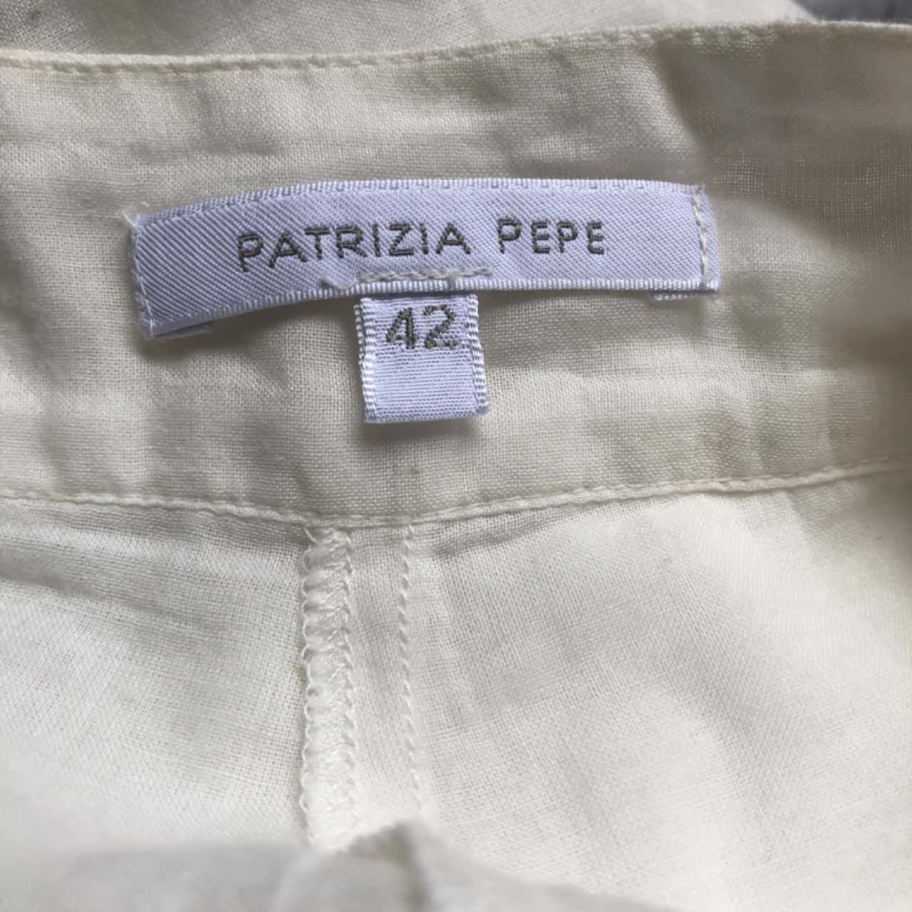 Patrizia Pepe White Polyester Mid Waist Jogger Pants