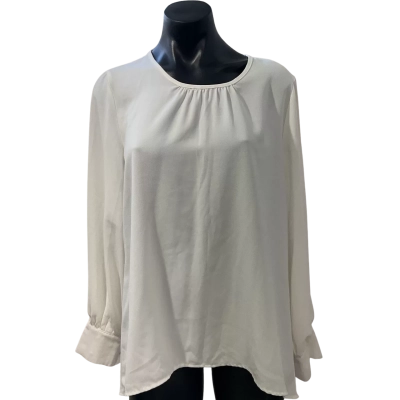 Lorraine Womens  Size 8 Long Sleeve Top White 