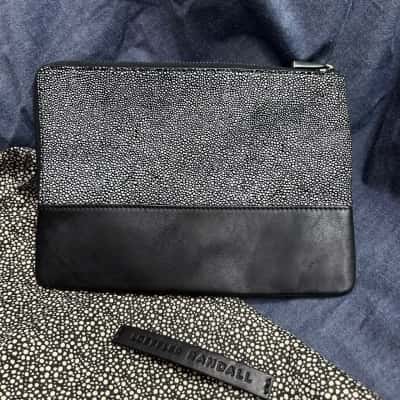 Loeffler Randall Womens Clutch Polka Dot Black / White 