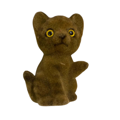 Vintage Josef Originals Flocked Tabby Cat