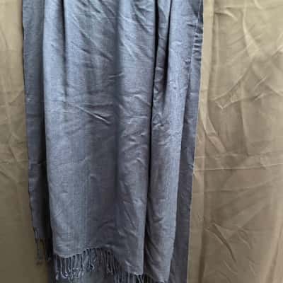  Blue Pashmina Scarf Womens One Size 