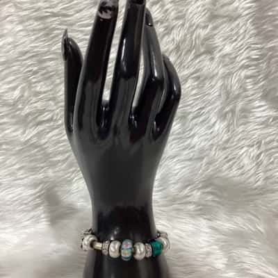  Womens Beaded Bracelet Blue / Other / White 