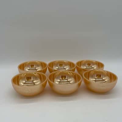 'Fire King' Peach Lustreware Bowls [S#4]