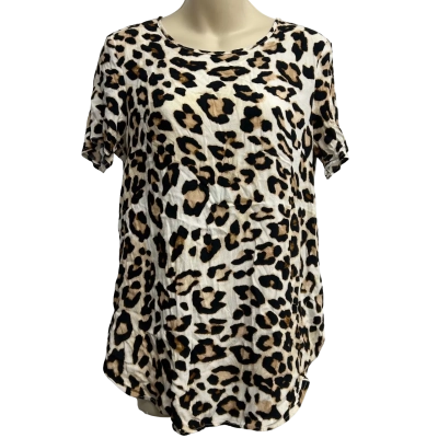 H&M Womens Size 38 Leopard Print Blouse 
