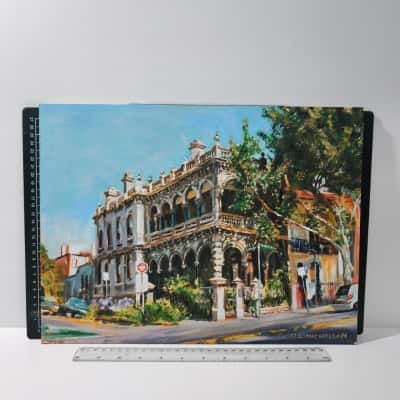 Artwork Painting UnFramed 122 Nicholson Street Oil Painting