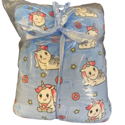 BNIP Oodie Kids Size Blue/Unicorn