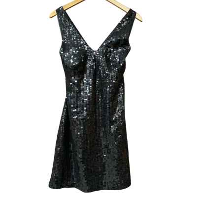 Johnny Dexter Couture Womens Size 10 Black Sequin Dress  